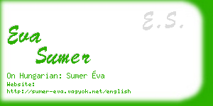 eva sumer business card